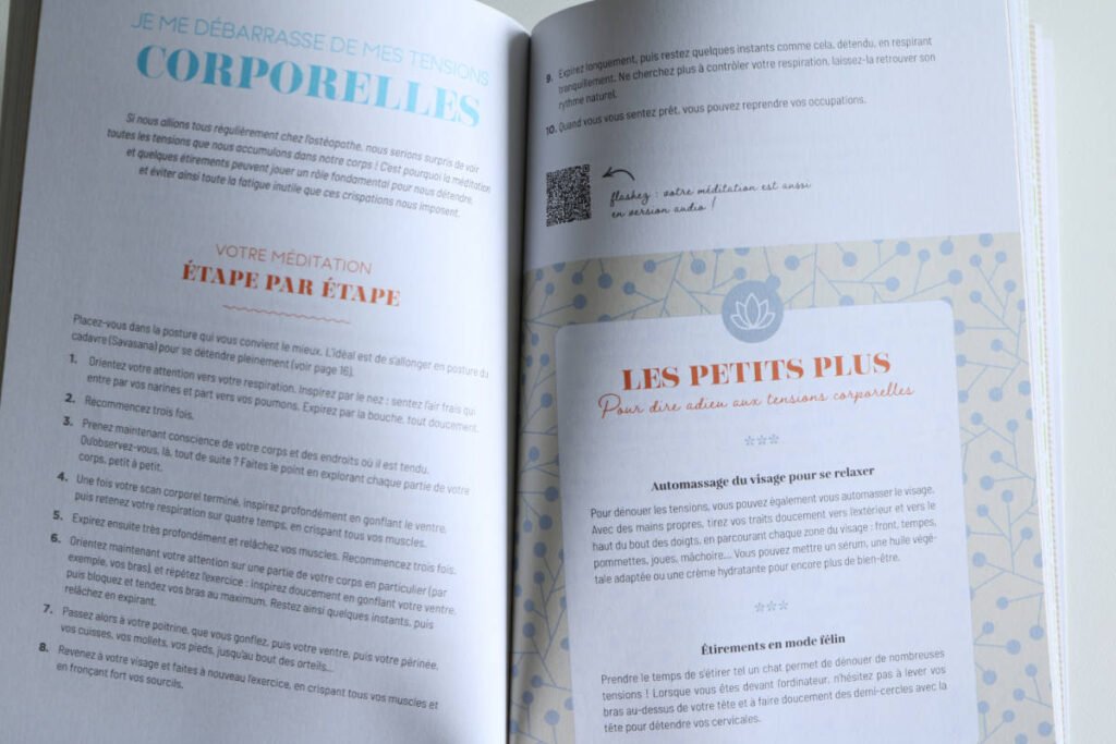 cahier meditation tensions corporelles
