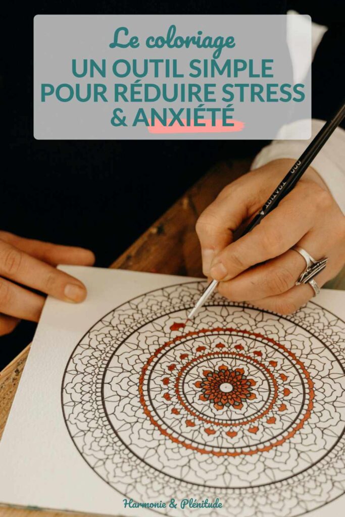 coloriage outil simple réduction stress anxiété